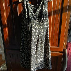 Black Dress with Beige Vines